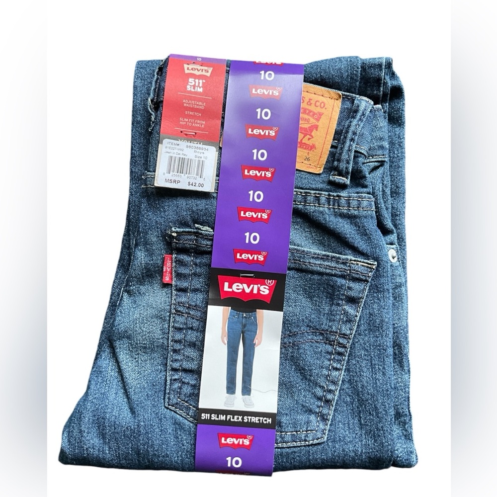 ✨LEVI’S 511 Youth Size 10 Slim Flex Stretch Pants Jeans Slim Fit